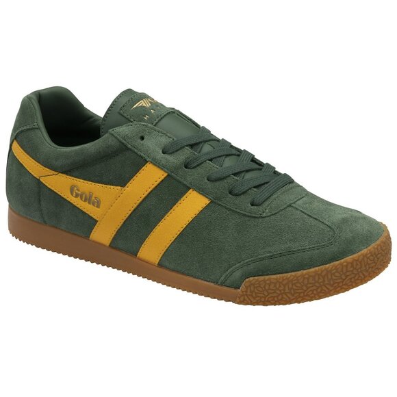 Gola Classics Men's Harrier Suede Sneakers Color Evergreen, Sun - Picture 4 of 5